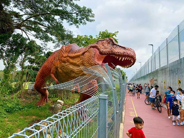 Tham quan Jurassic Mile tai san bay Changi Singapore