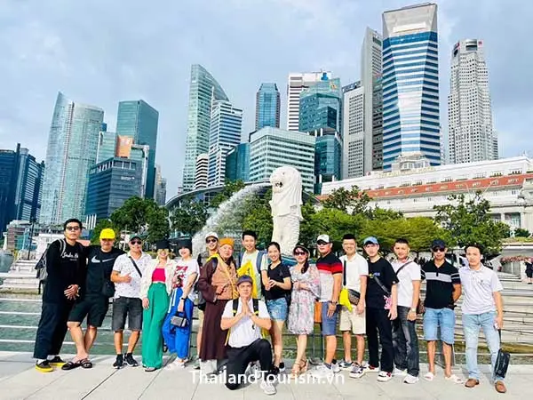 Tour du lịch Singapore tham quan công viên Merlion Park