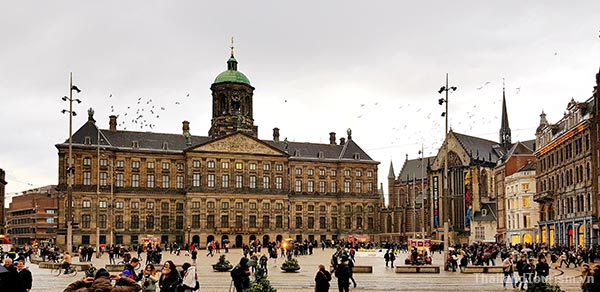 Tour châu âu trọn gói quảng trường Dam Amsterdam