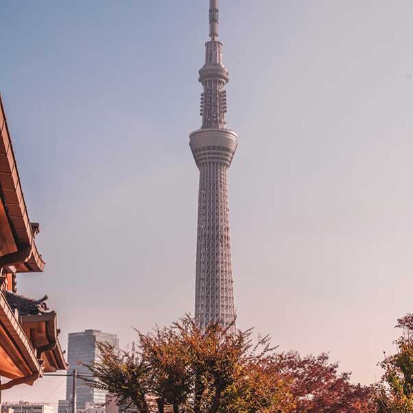 Tham quan va chụp hình bên ngoài Skytree Tokyo